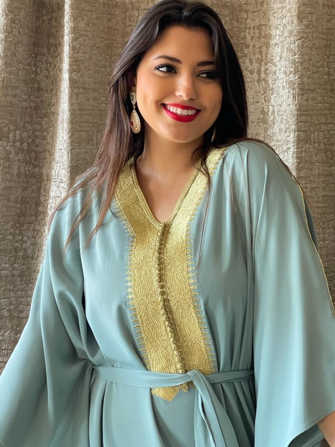 Abaya Türkis, Ramadan, moslemische Kleidung Frauen