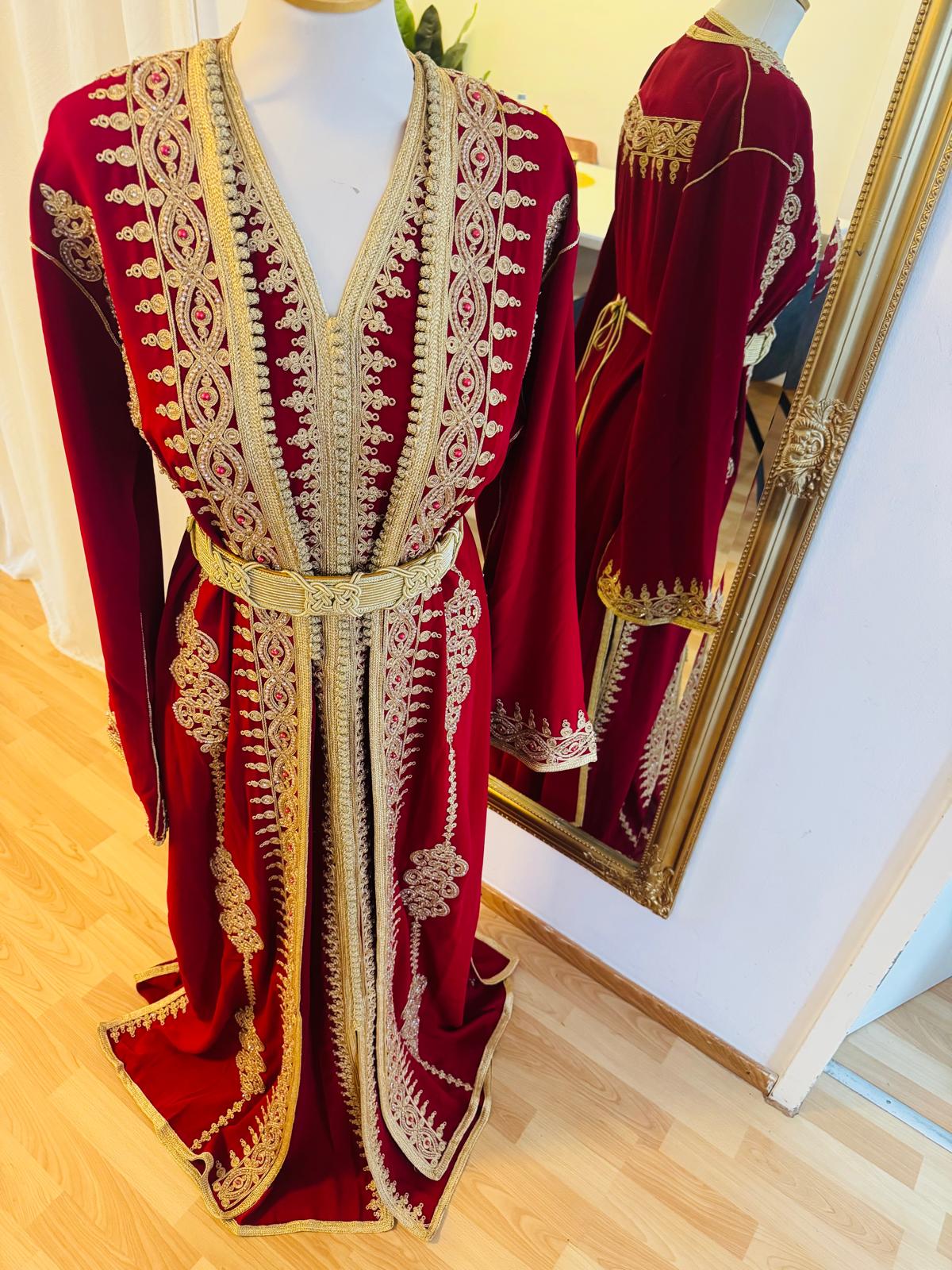 Kaftan Rot muslimische Kleidung Ramadan Hochzeit Verlobung besondere Anlässe