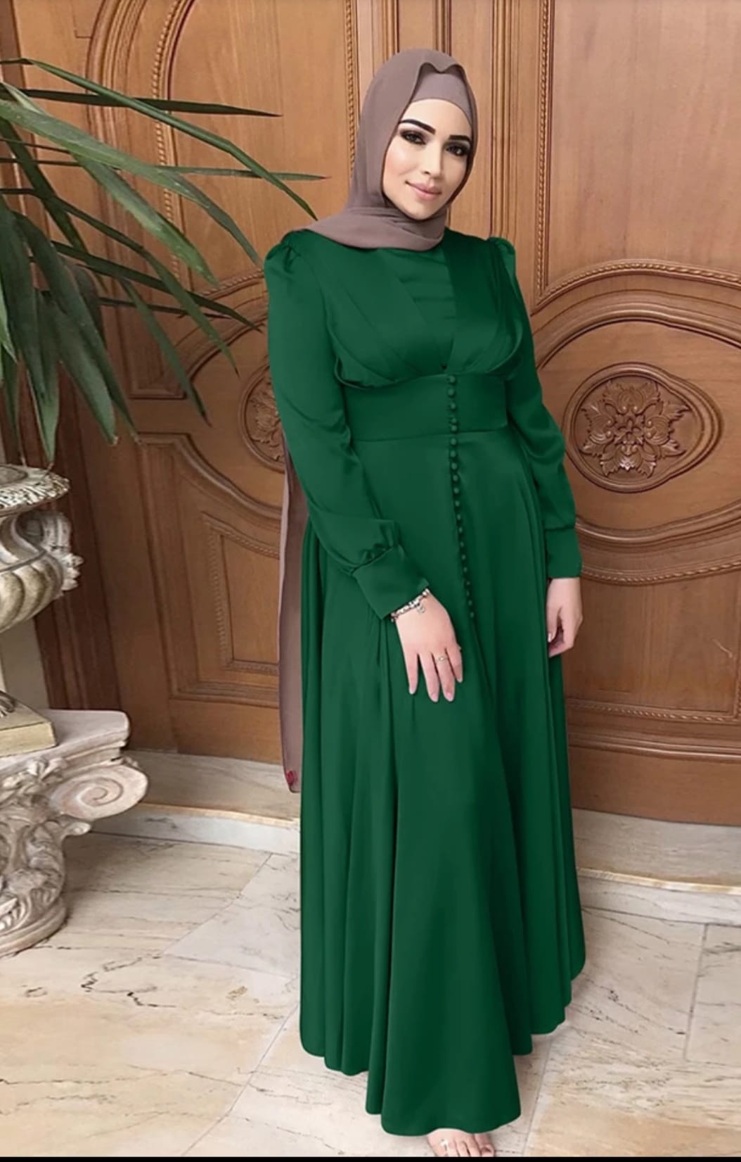 Robe grün muslimischer Kleidung Ramadan Hochzeit Verlobung besondere Anlässe