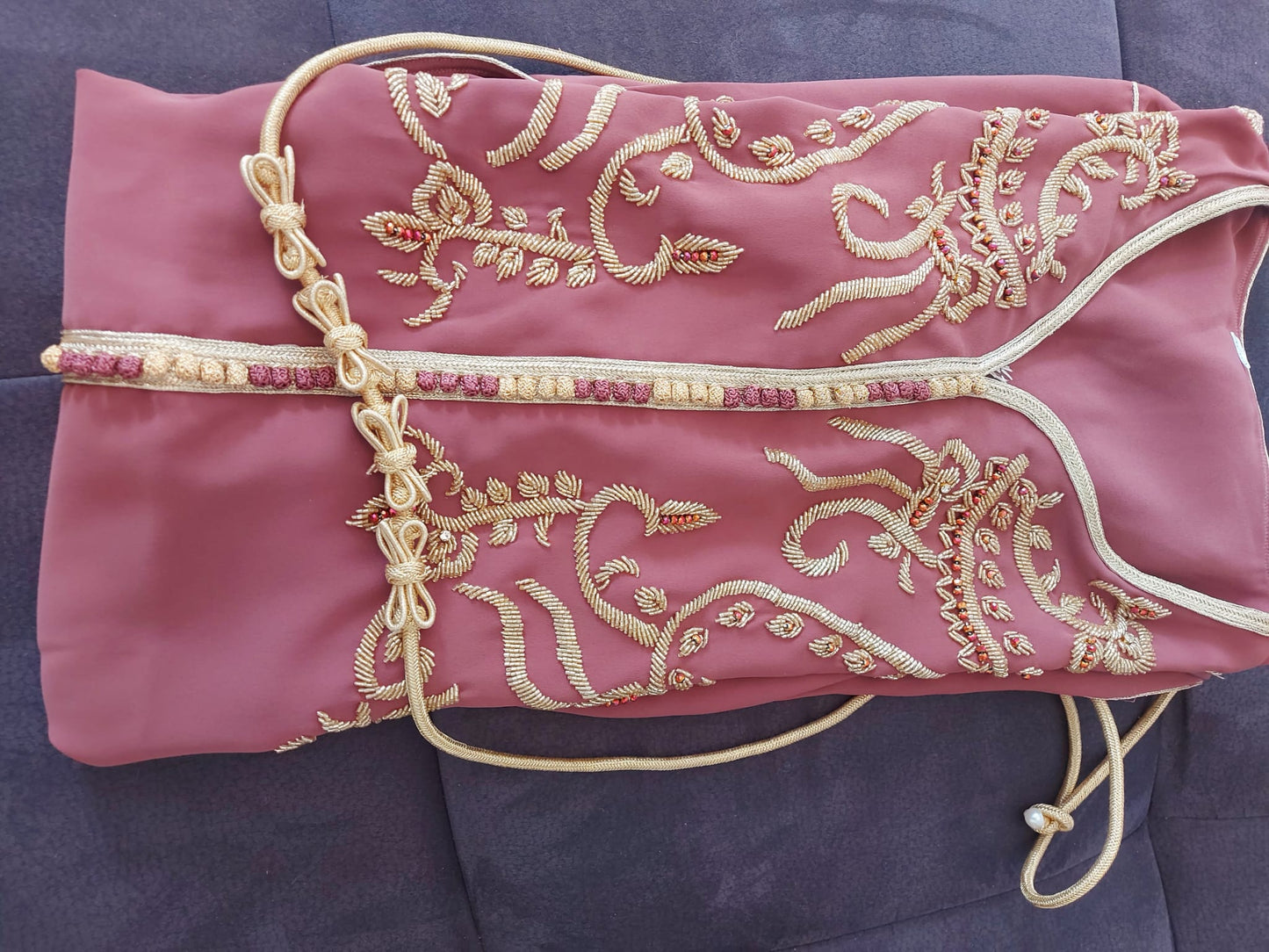 Kaftan rotbraun muslimischer Kleidung Ramadan Hochzeit Verlobung besondere Anlässe