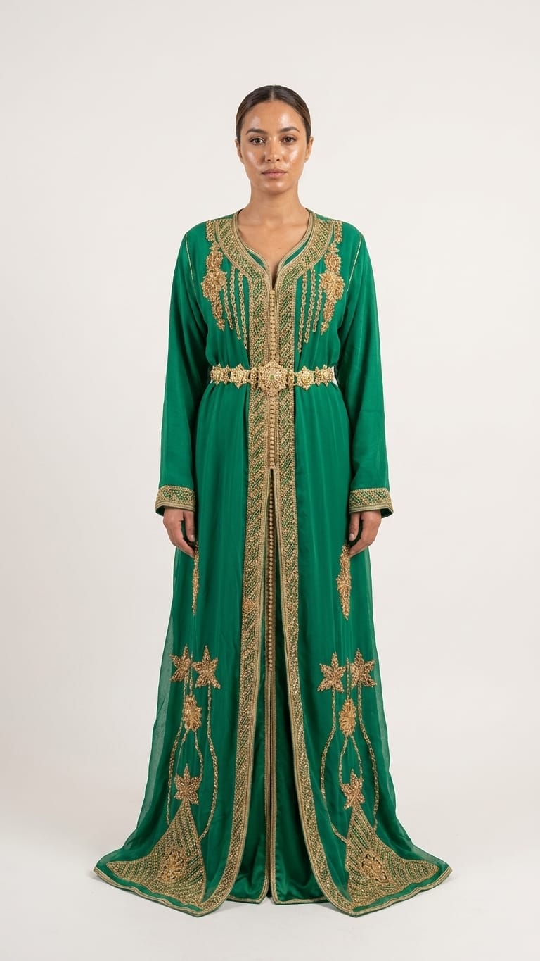 Marokkanisch Kaftan in grün 