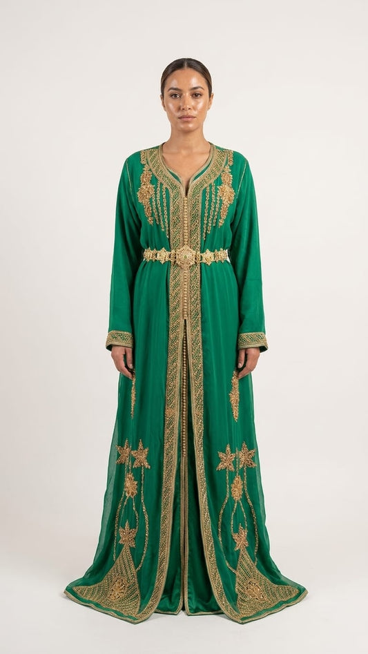 Marokkanisch Kaftan in grün 
