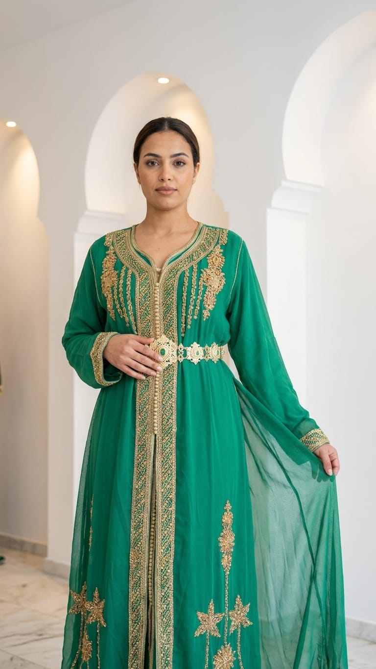 Marokkanische Kaftan in grün 