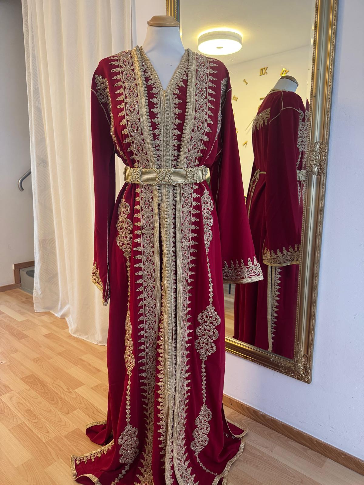 Kaftan Rot muslimische Kleidung Ramadan Hochzeit Verlobung besondere Anlässe