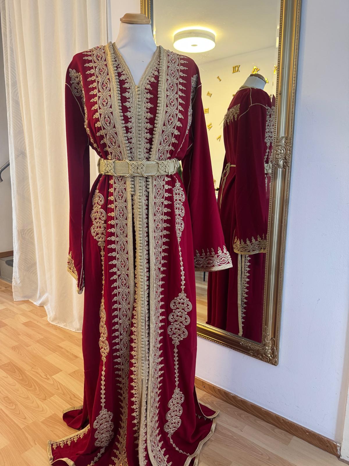 Kaftan Rot muslimische Kleidung Ramadan Hochzeit Verlobung besondere Anlässe