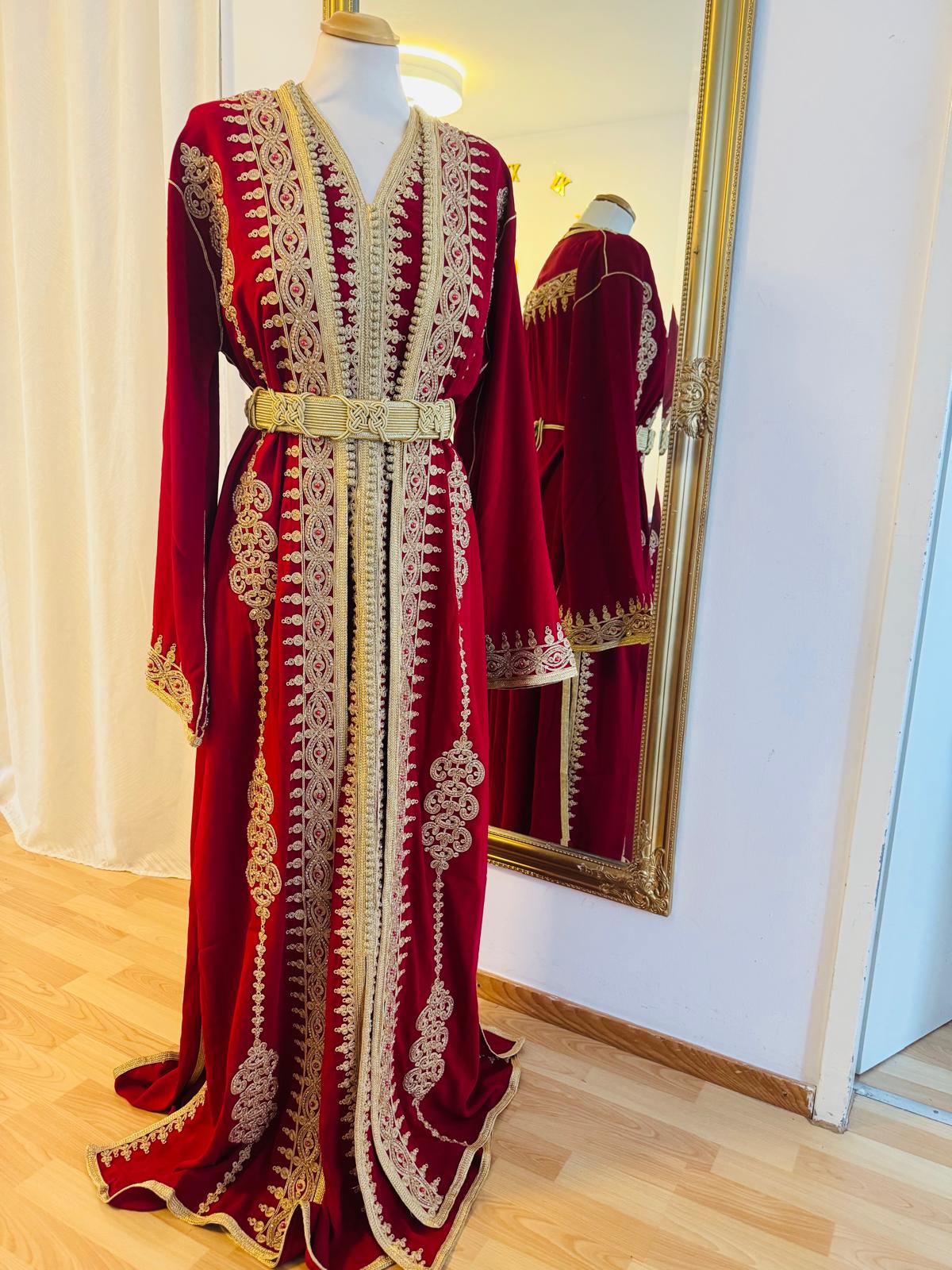 Kaftan Rot muslimische Kleidung Ramadan Hochzeit Verlobung besondere Anlässe
